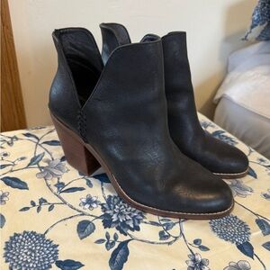 Crown Vintage Ankle Boots Womens Size 9.5 Black Western Costal Cowgirl Country